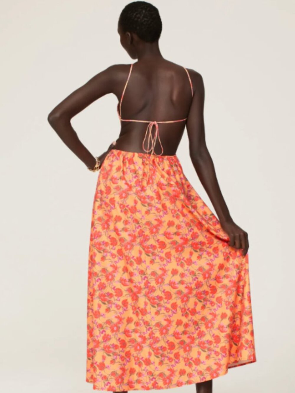 Louna Floral Smocked Midi Dress - Picture 3 of 10